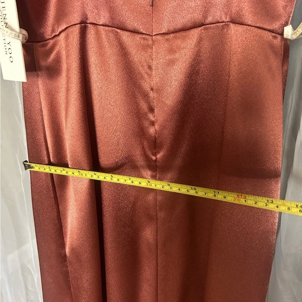 Jenny Yoo Rust Satin Gown - Picture 11 of 15